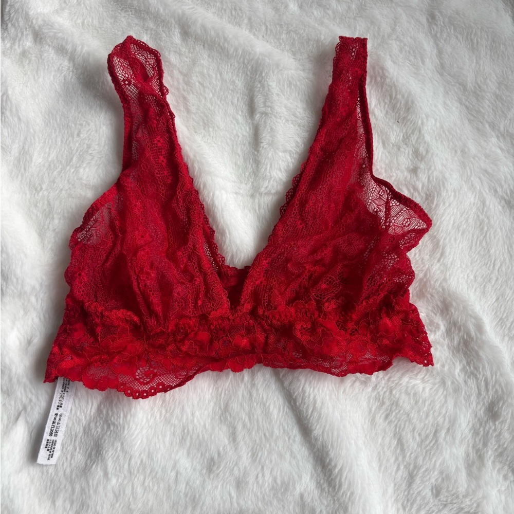 Red lace FP bralette